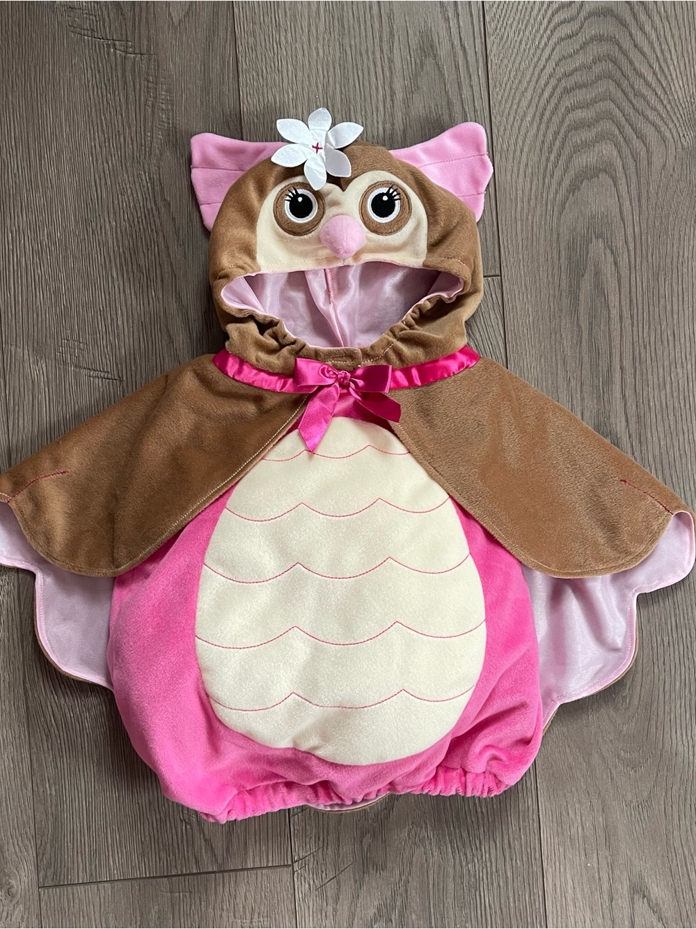 Koala Kids Owl Pink Padded Hooded 2pc 6-9m Baby Halloween Costume